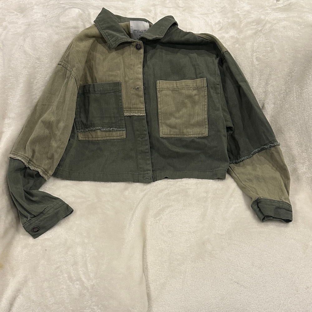 Angel Kiss Olive and Beige Jacket